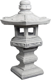 Japanese Tachi-Gata Stone Lantern 42 cm Grey Frost-Proof Garden Decor