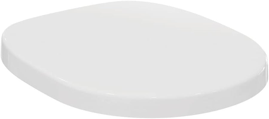 Concept Round Wrapover Toilet Seat White Gloss Soft Close Stainless Hinges