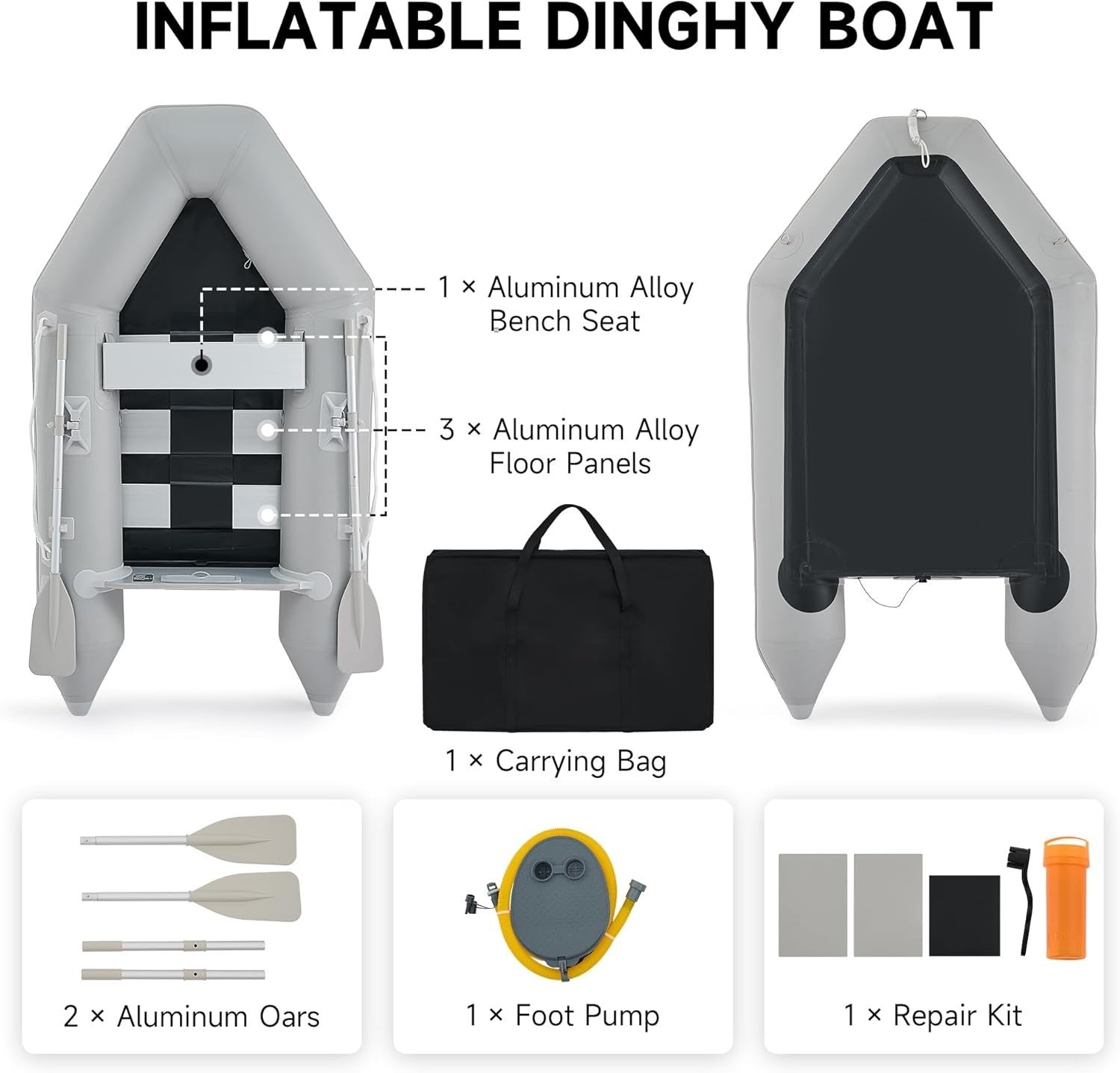 2 Person Inflatable PVC Raft Boat 300kg Fishing Hunting Kayak
