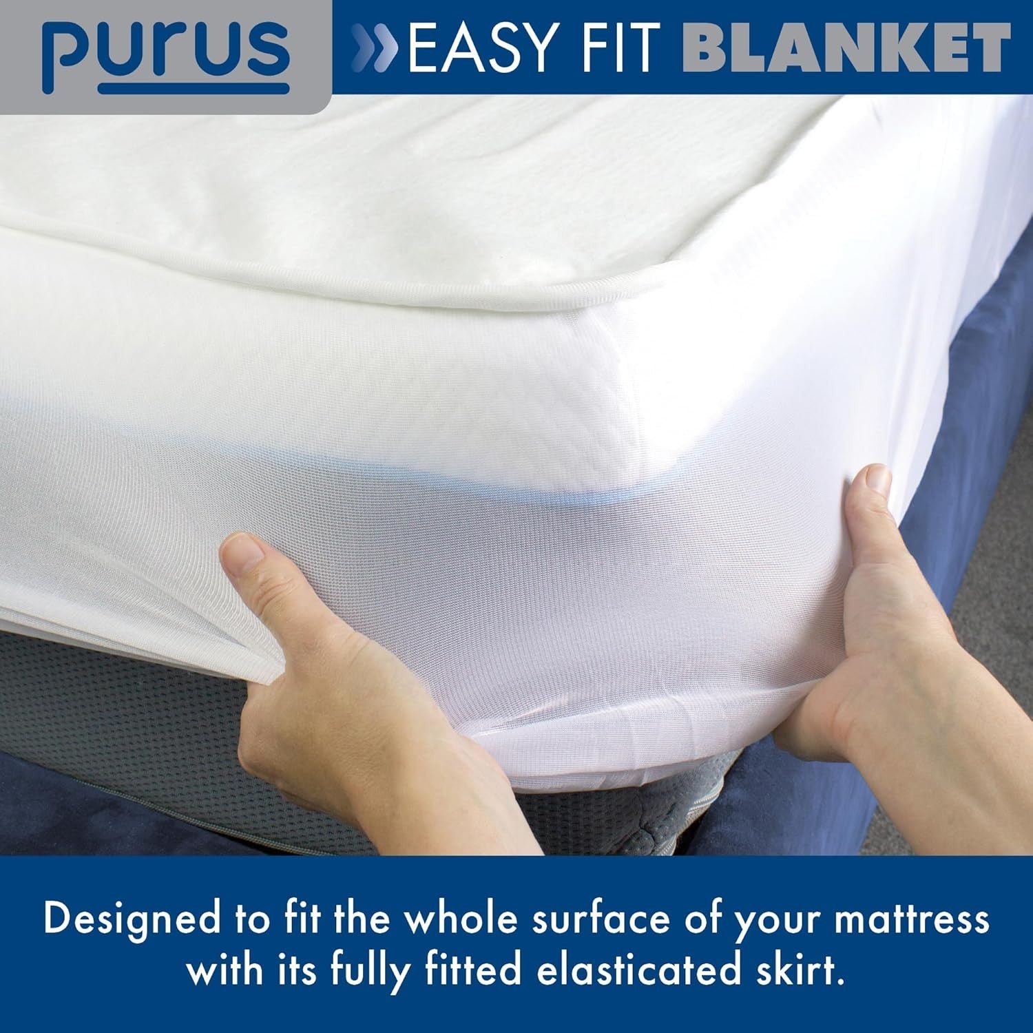 Double Electric Underblanket White 193x137cm Dual Control Heated Mattress