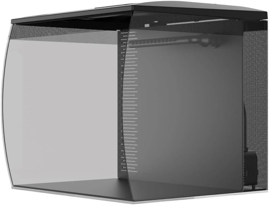 34L Modern Glass Fish Tank with LED Light & Filter Aquarium Kit
