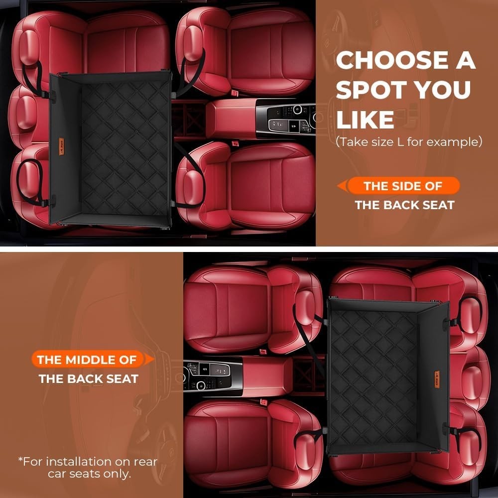 Large Dog Car Seat Waterproof Foldable Booster Bed Non Slip 26kg