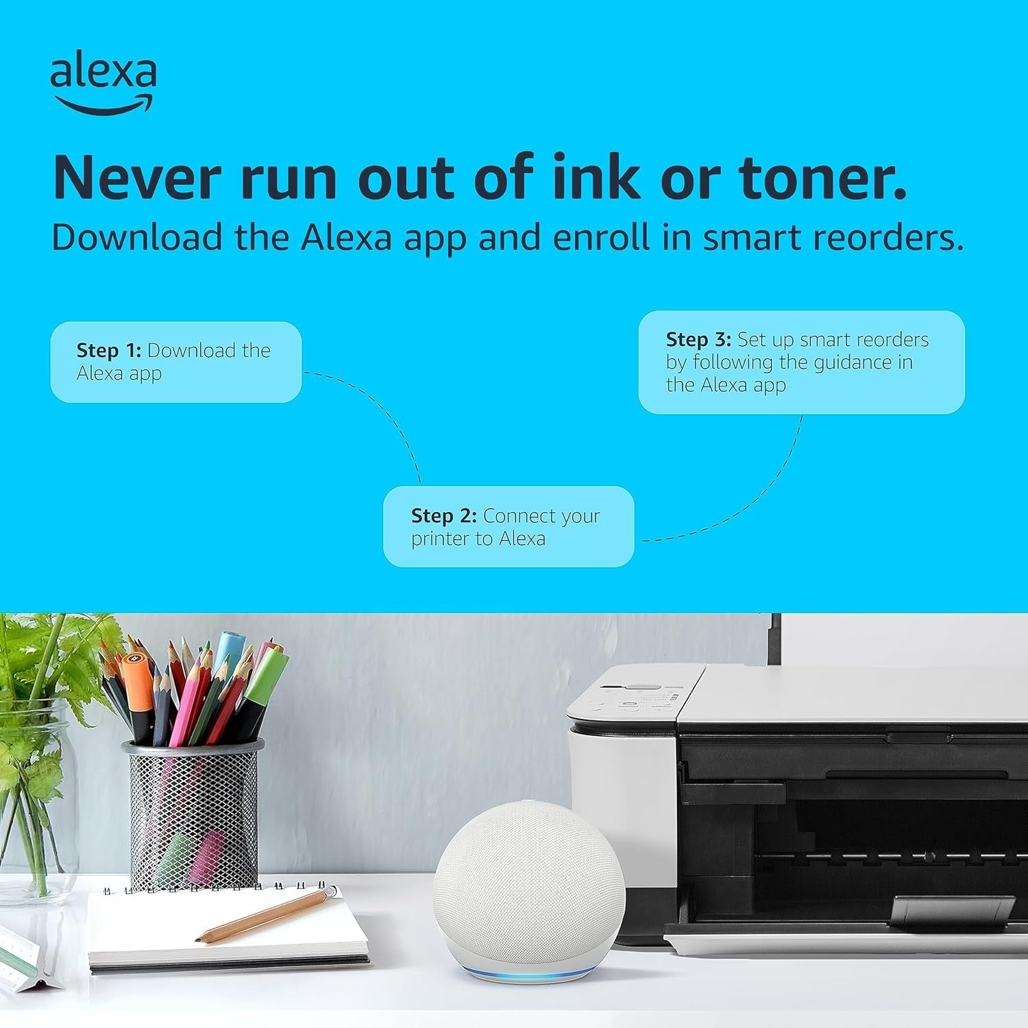 Wireless All-in-One Printer | Compact, Duplex, Mobile Printing, Black