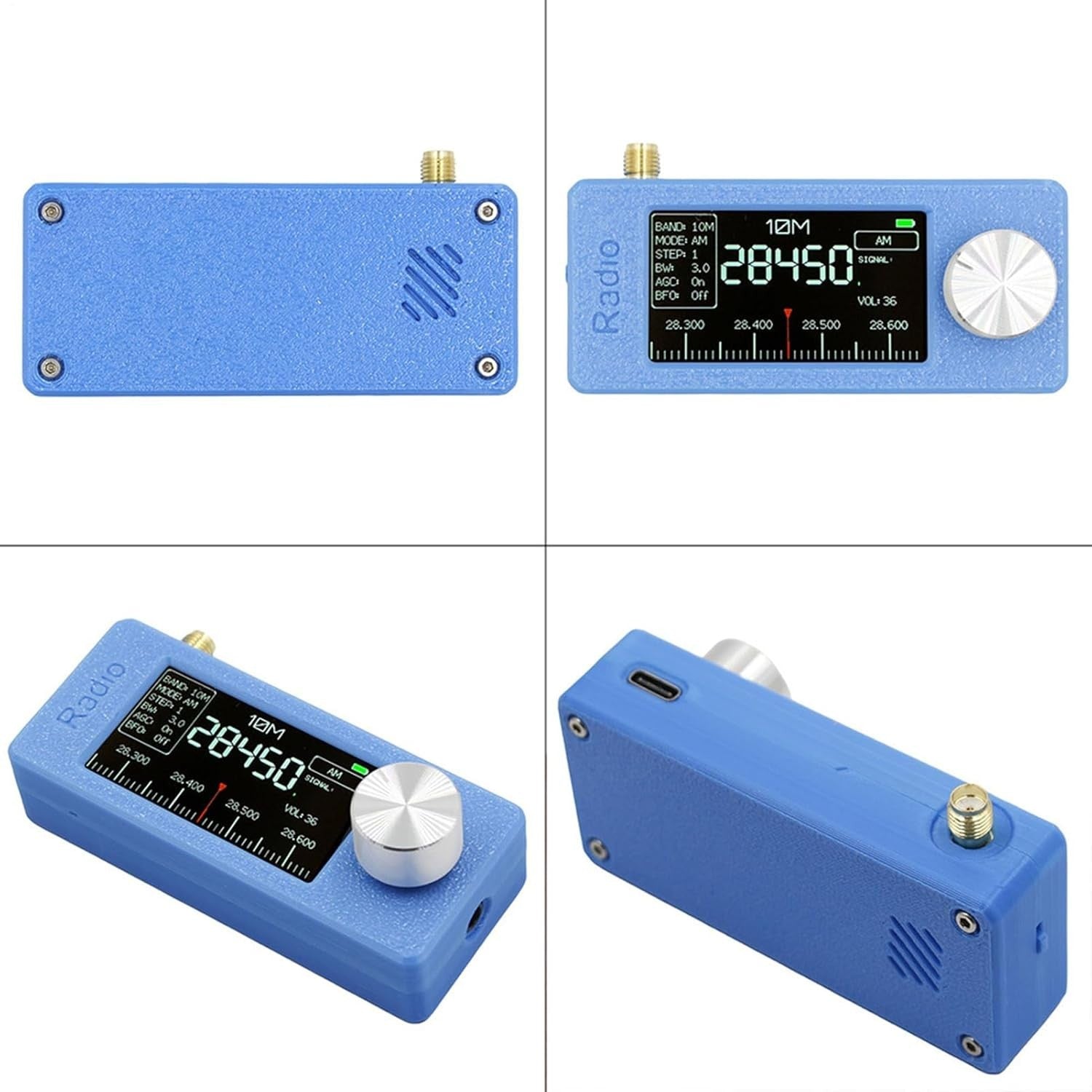All Band Ham Radio Receiver SW/FM Travel Portable 1.9" IPS HD Screen