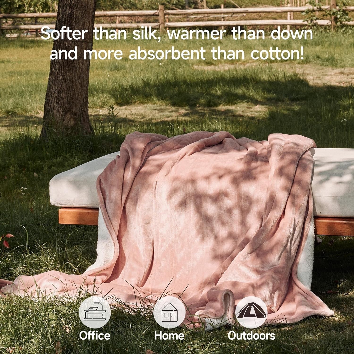 Electric Heated Blanket Double Extra Large 200x150cm Plush 9 Auto Off