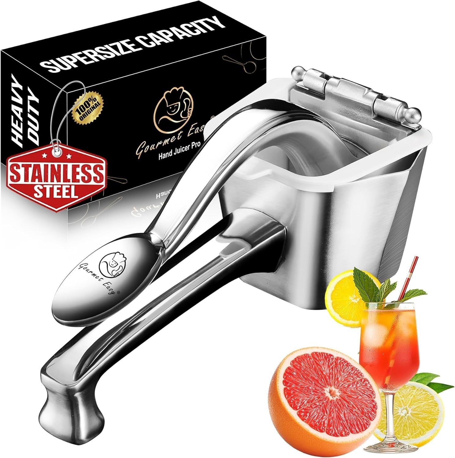 Stainless Steel Lemon Squeezer Heavy Duty Hand Citrus Juicer