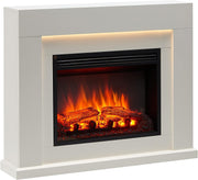 39" Electric Fireplace Heater with LED Flame, Remote, Warm Mood Lighting