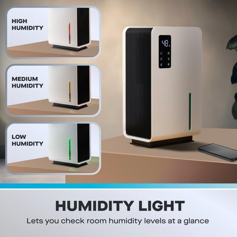 3.2L Dehumidifier with Air Purifier Quiet Sleep Mode Digital
