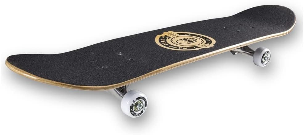 31" Beginner Skateboard Complete Maple Deck Youth Trick Board Blue Skull
