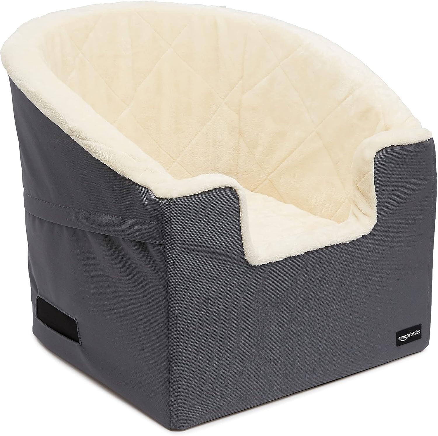Pet Car Booster Seat Dog Cat Travel Bucket Bed Safety Lead 15kg Grey