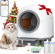XXL Self Cleaning Cat Litter Box APP Control 80L Multi Cat Quiet