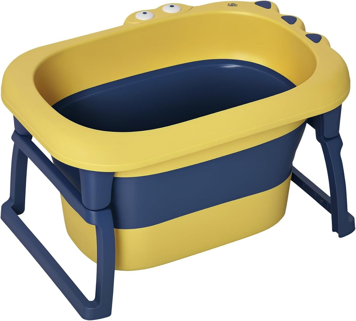 Baby Bathtub 0-6 Years | Collapsible Non-Slip Infant Toddler Bath with Stool