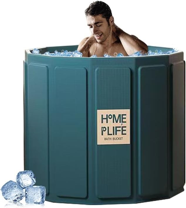 Portable Foldable Ice Bath Tub 70x65cm Adult Cold Plunge & Recovery Soaking Tub