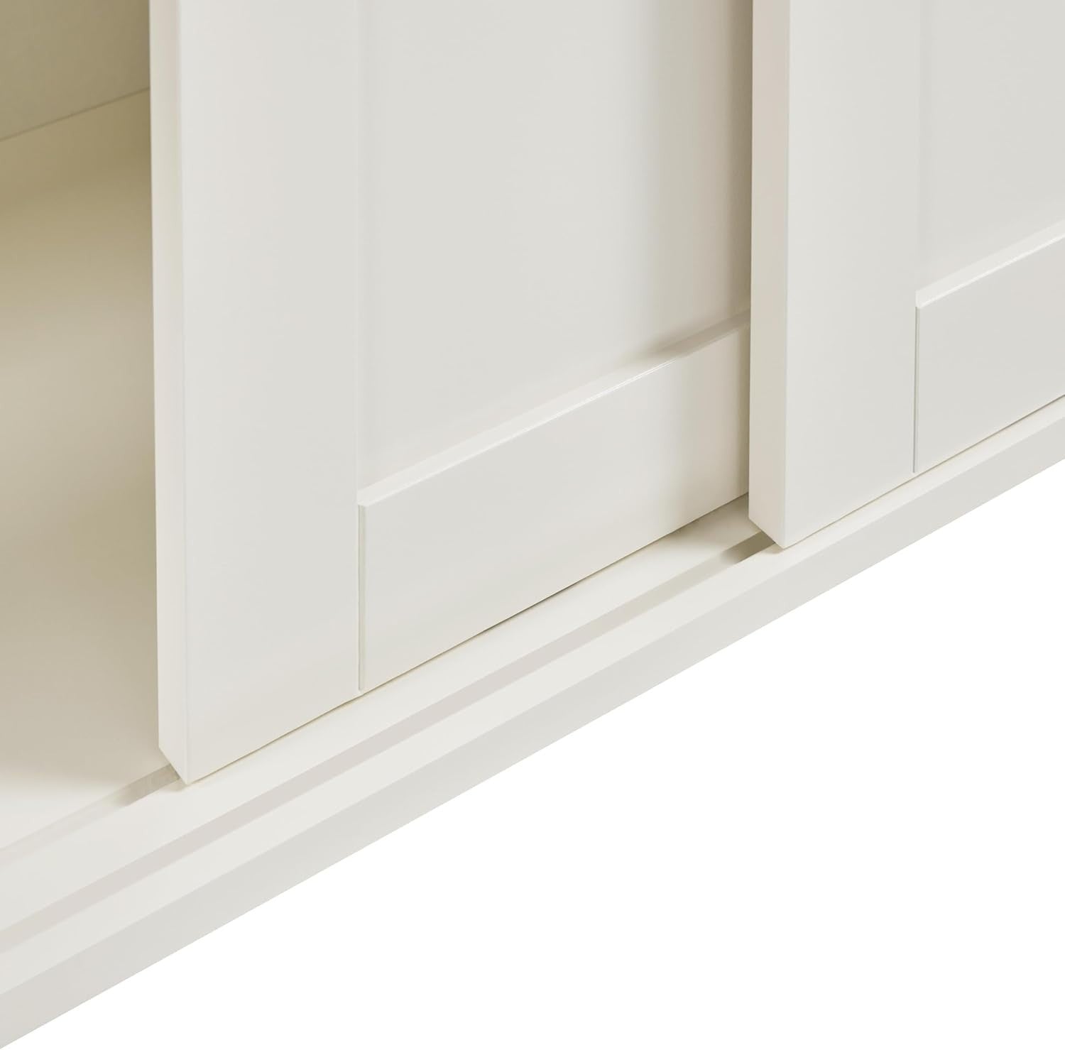 Antique White Sideboard Cabinet 63.5cm Buffet Sliding Door Adjustable Shelf