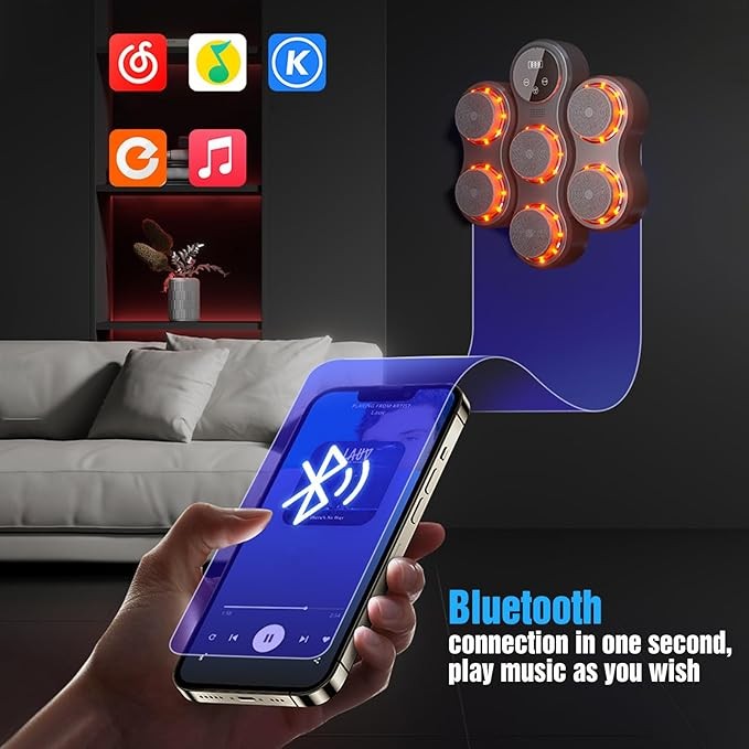 Music Boxing Machine, Professional Wall Mounted Bluetooth Electronic Boxing Trai
