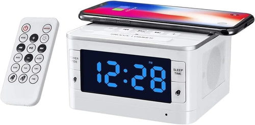 Digital Alarm Clock FM Radio Dual Alarm Wireless Charging USB Bedside