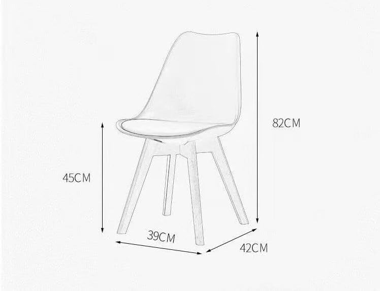 Modern White Dining Table & 4 Chairs Set – Soft Cushioned Seats, Solid Wood