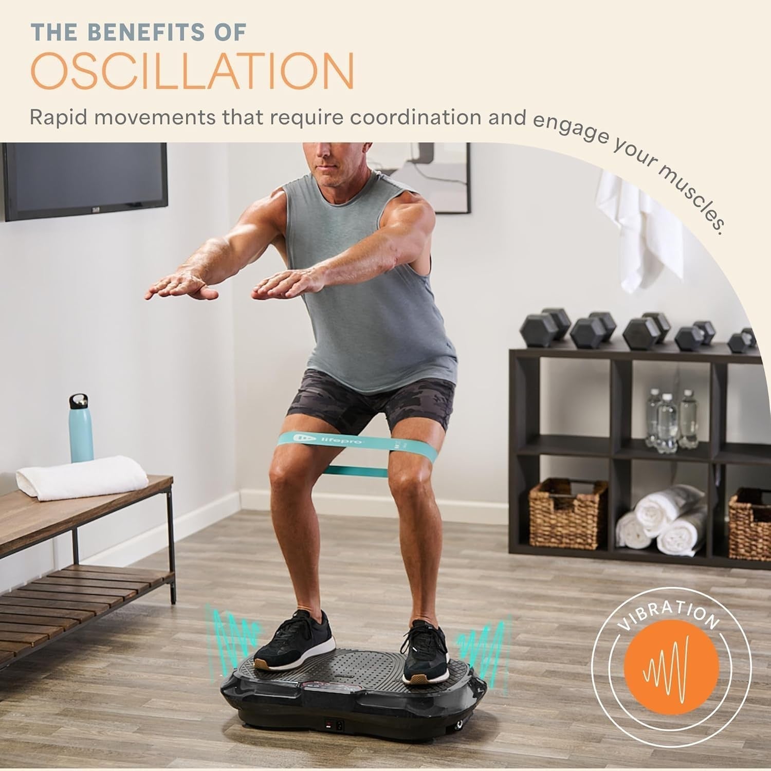 Pro Vibration Plate Exercise Machine 99 Speeds Home Fitness Body Trainer