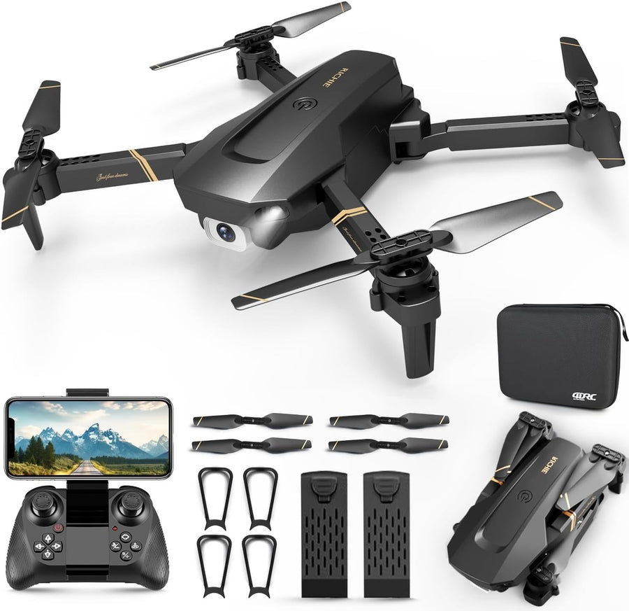 4DRC V4 Drone with 1080P HD Camera, FPV, Foldable, 2 Batteries, App Control