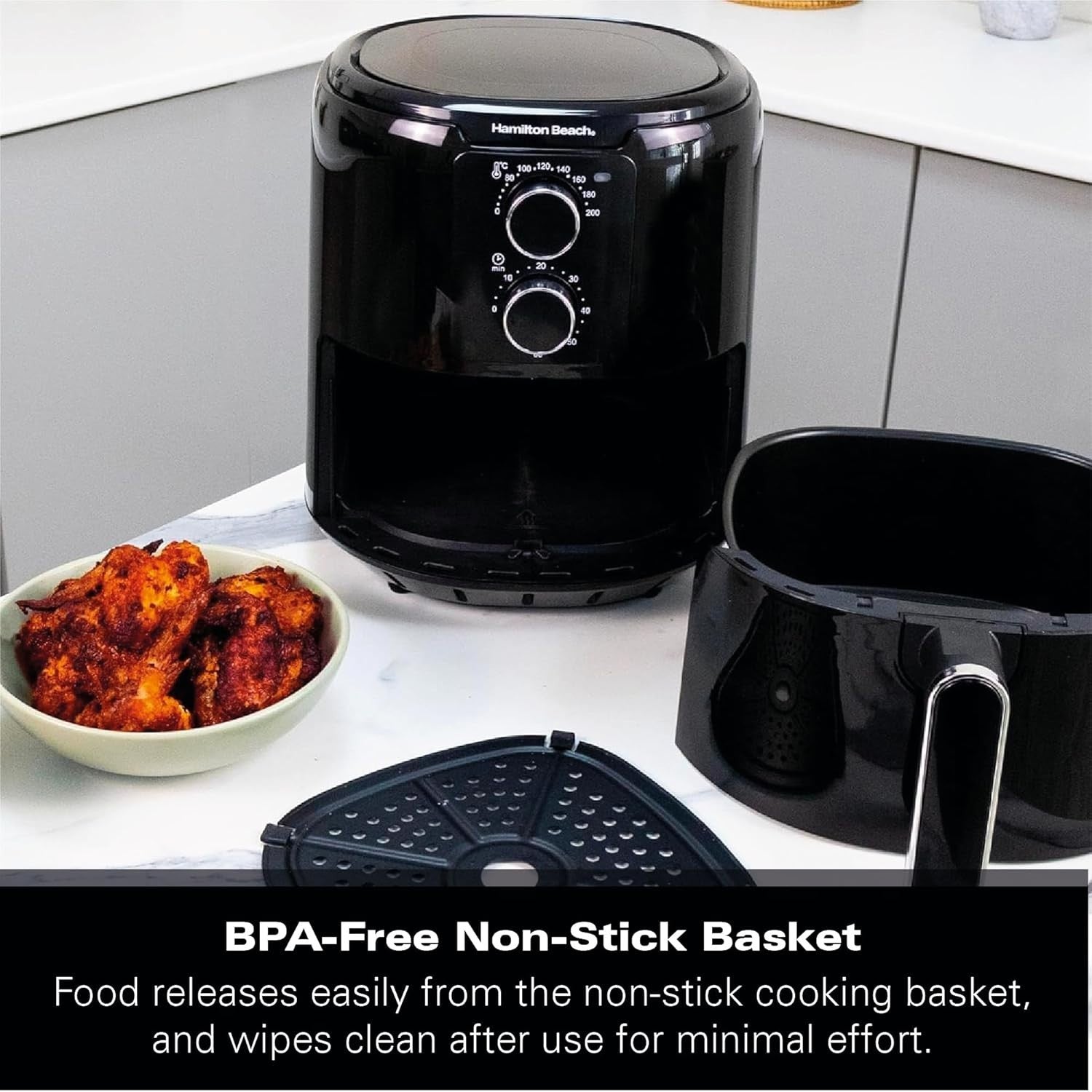 4.2L Manual Air Fryer | Energy Saving 1300W | Timer & Temp Control | Fry Roast