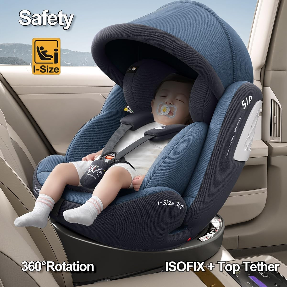 360 Spin ISOFIX Car Seat Birth to 12 Years R129 Rear Forward Facing