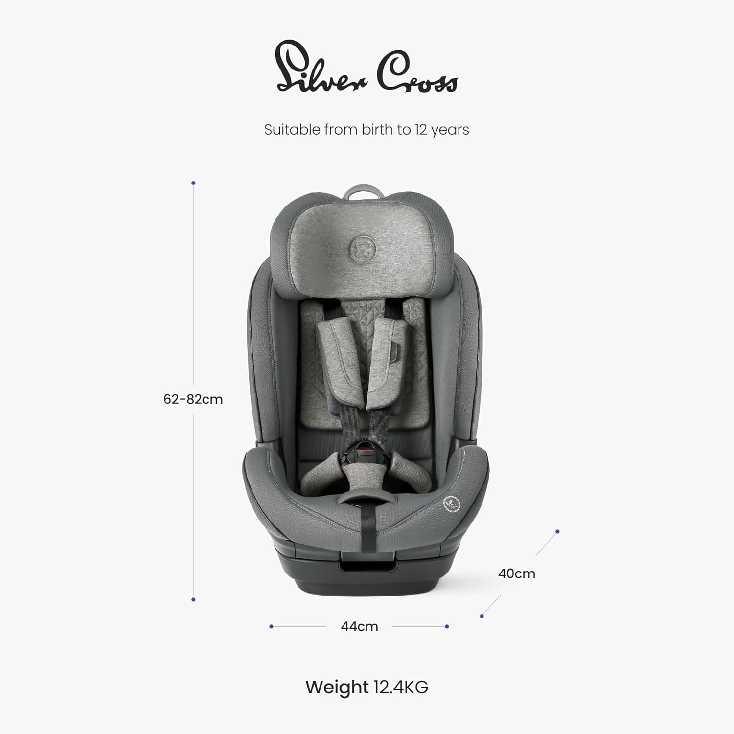 i-Size Toddler Car Seat ISOFIX 15 Months–12 Years 5-Point Harness Safety
