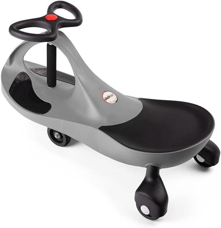 Kids Wiggle Car Ride On Scooter Balance Toy Steering Wheel Grey 120kg