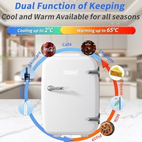 4L Mini Fridge Cooler & Warmer | Portable AC/DC, Skincare & Drinks White