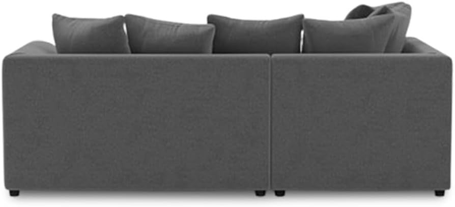 Grey L Shaped 4 Seater Modular Sofa – Left Hand Space-Saving Corner Couch