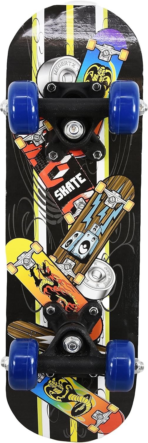17in Kids Mini Skateboard Beginner Wood Deck Dino Design Outdoor Toy