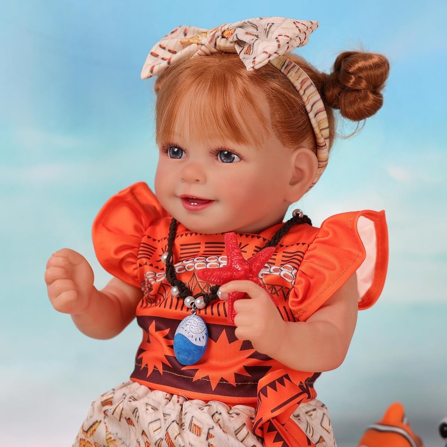 20” Reborn Baby Doll Long Hair Soft Cloth Body Girl Set