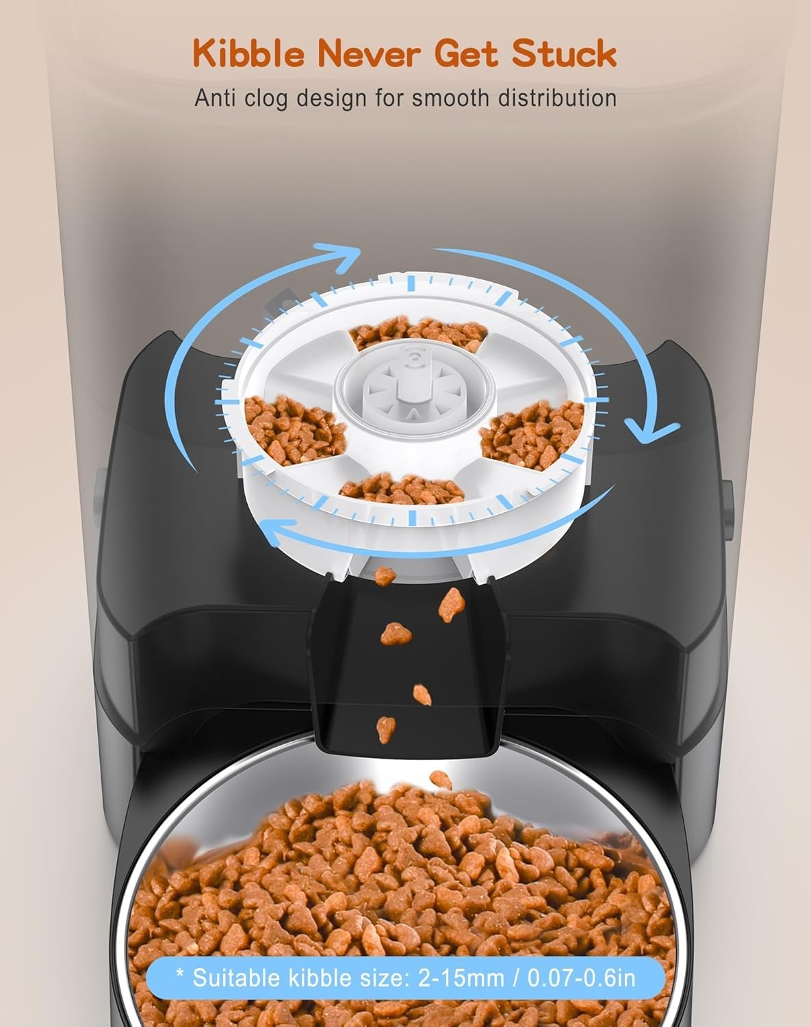 Automatic Cat Feeder for 2 Cats 3.5L Dual Bowl Timer Food Dispenser