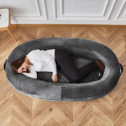 Inflatable Adult Human Pet Bed – Fluffy Velvet Orthopaedic Comfort