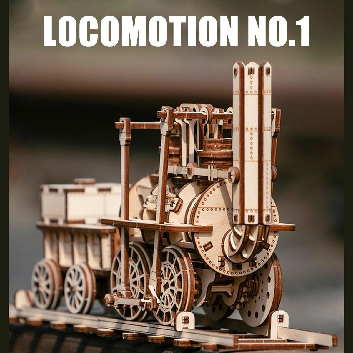 325PCS 3D Wooden Steam Train Puzzle Kit – DIY Mechanical Model Gift