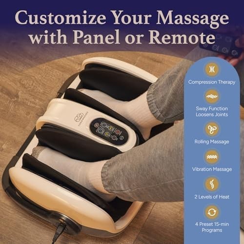 Shiatsu Foot Massager with Heat & Remote Deep Relaxation Pain Relief