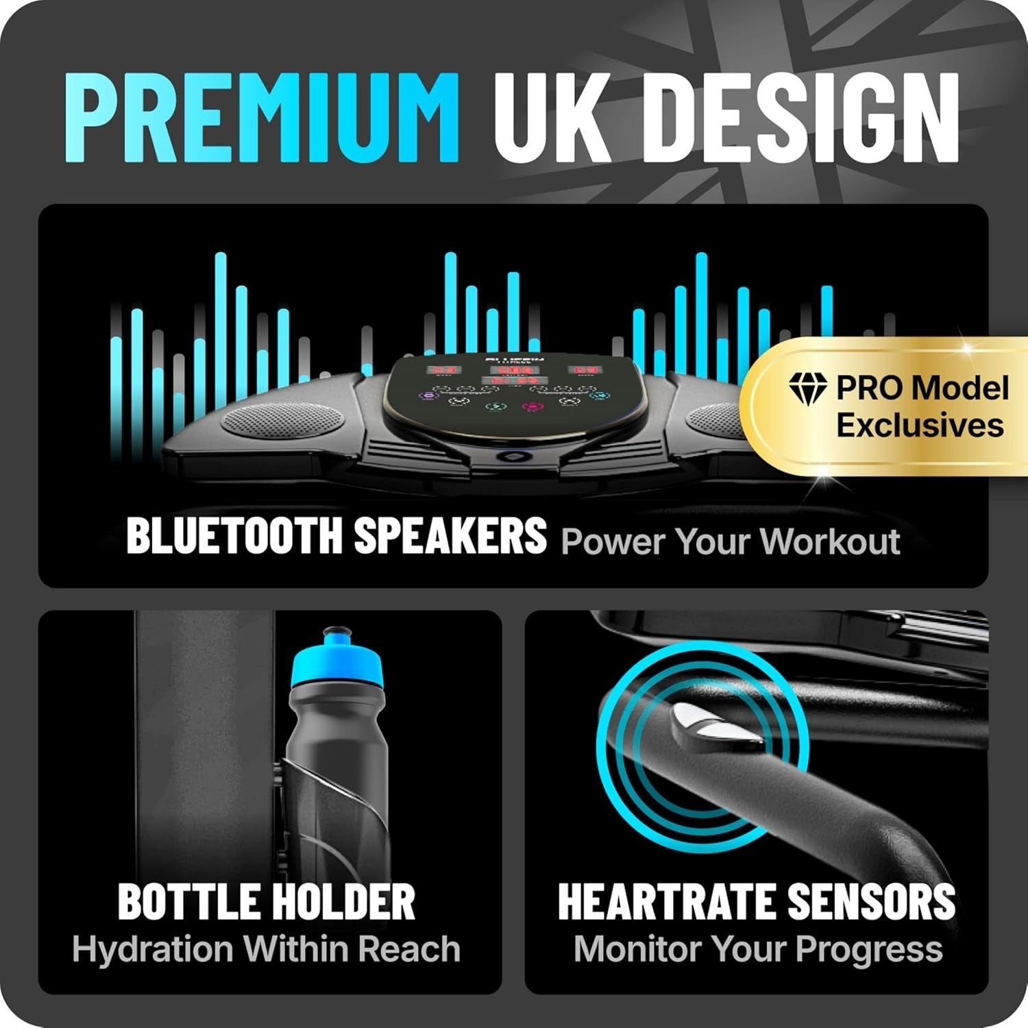 Pro Vibration Plate Exercise Machine Silent Motor Bluetooth 180 Levels