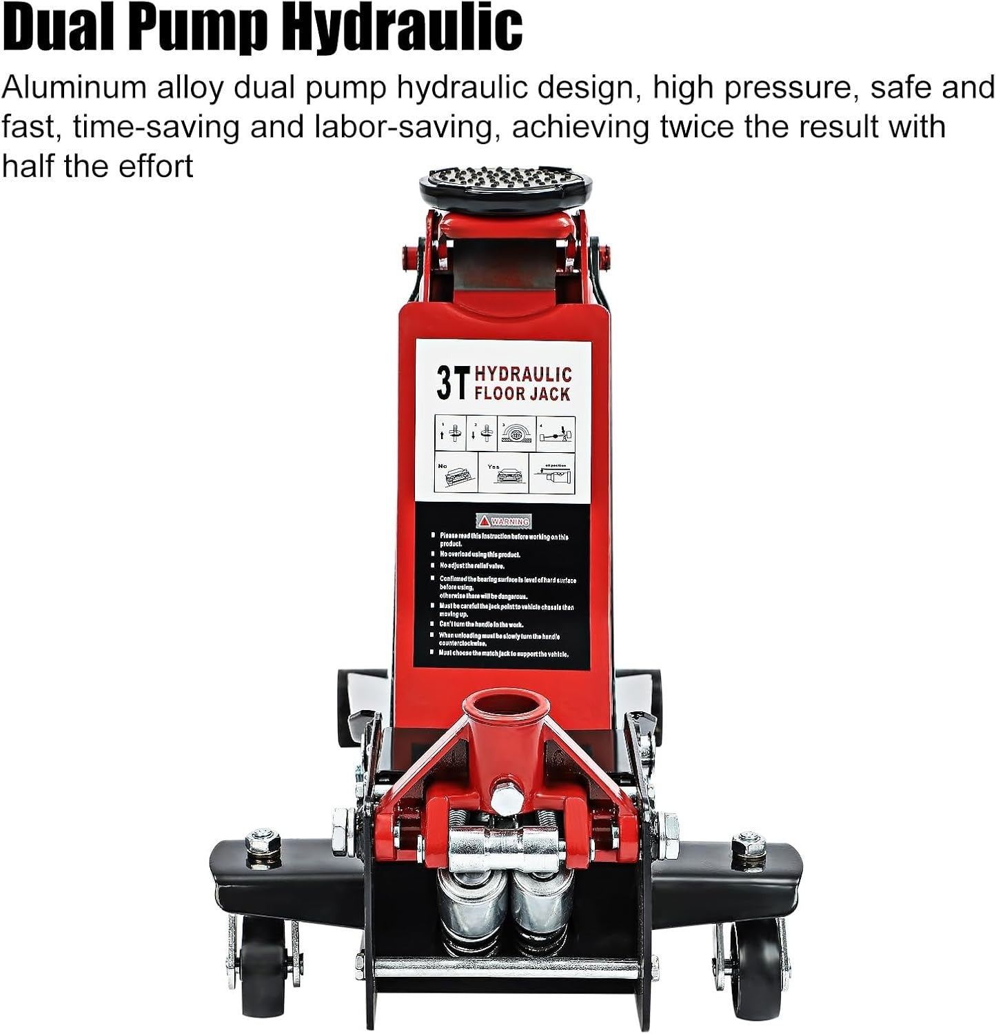 3 Ton Low Profile Hydraulic Trolley Jack Heavy Duty Dual Pump Car Van Floor Lift