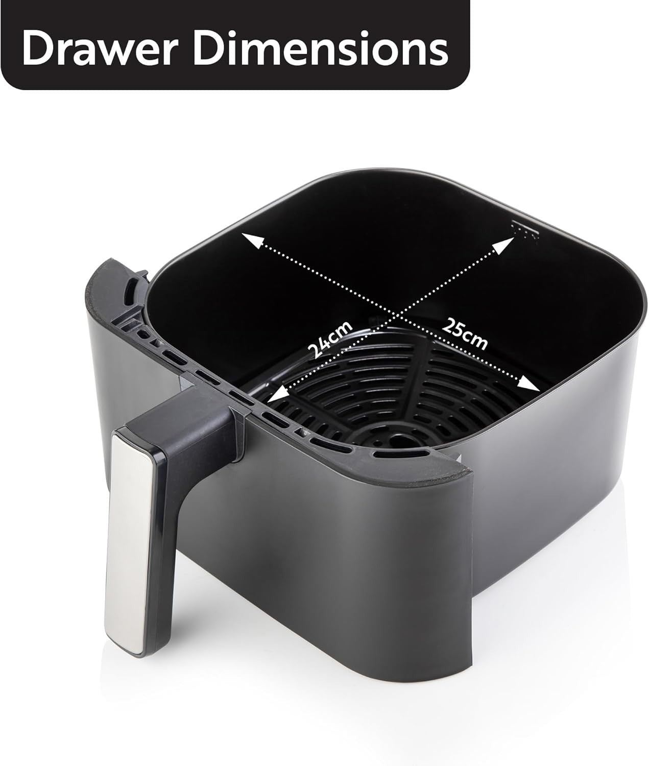 6L Digital Air Fryer Oven | Large Square Basket | 10 Pre-Sets | 200°C | Family