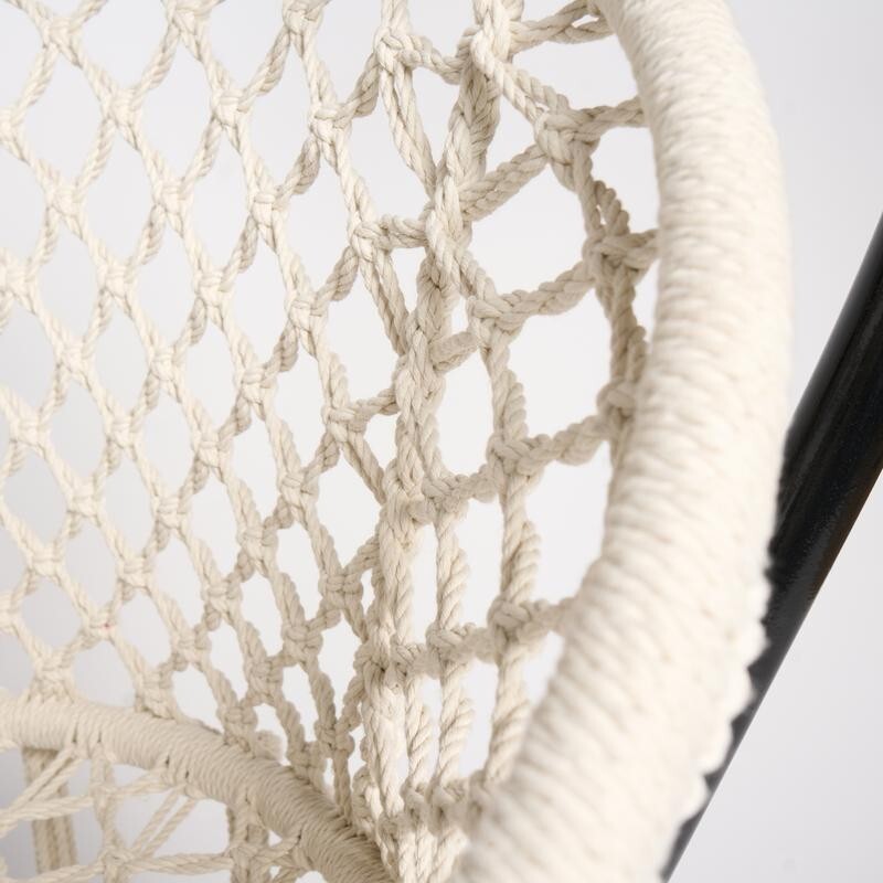 Cream Hanging Egg Chair Hammock Swing Indoor Outdoor Macrame Garden Seat
