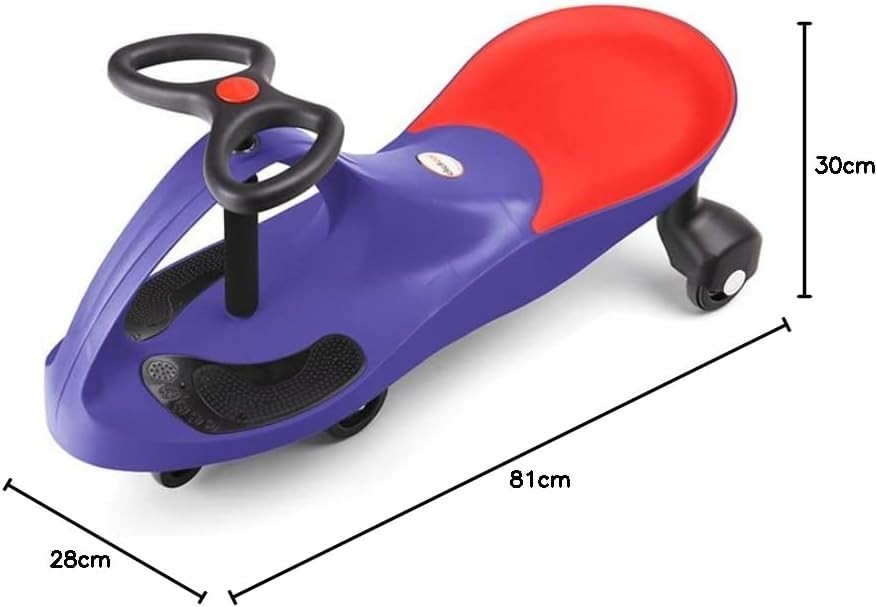 Kids Wiggle Car Ride On Scooter Balance Toy Steering Wheel Purple 120kg