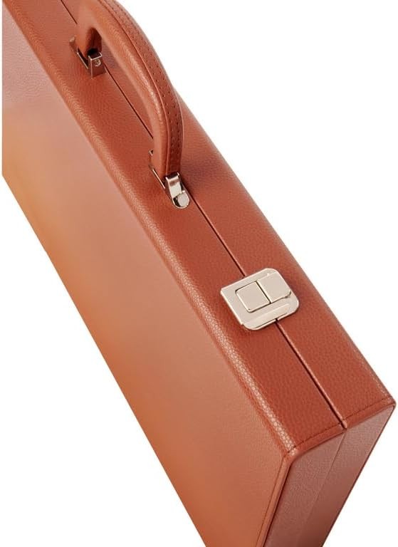 19 Inch Premium Backgammon Set Leatherette Folding Board Luxury Adult Game