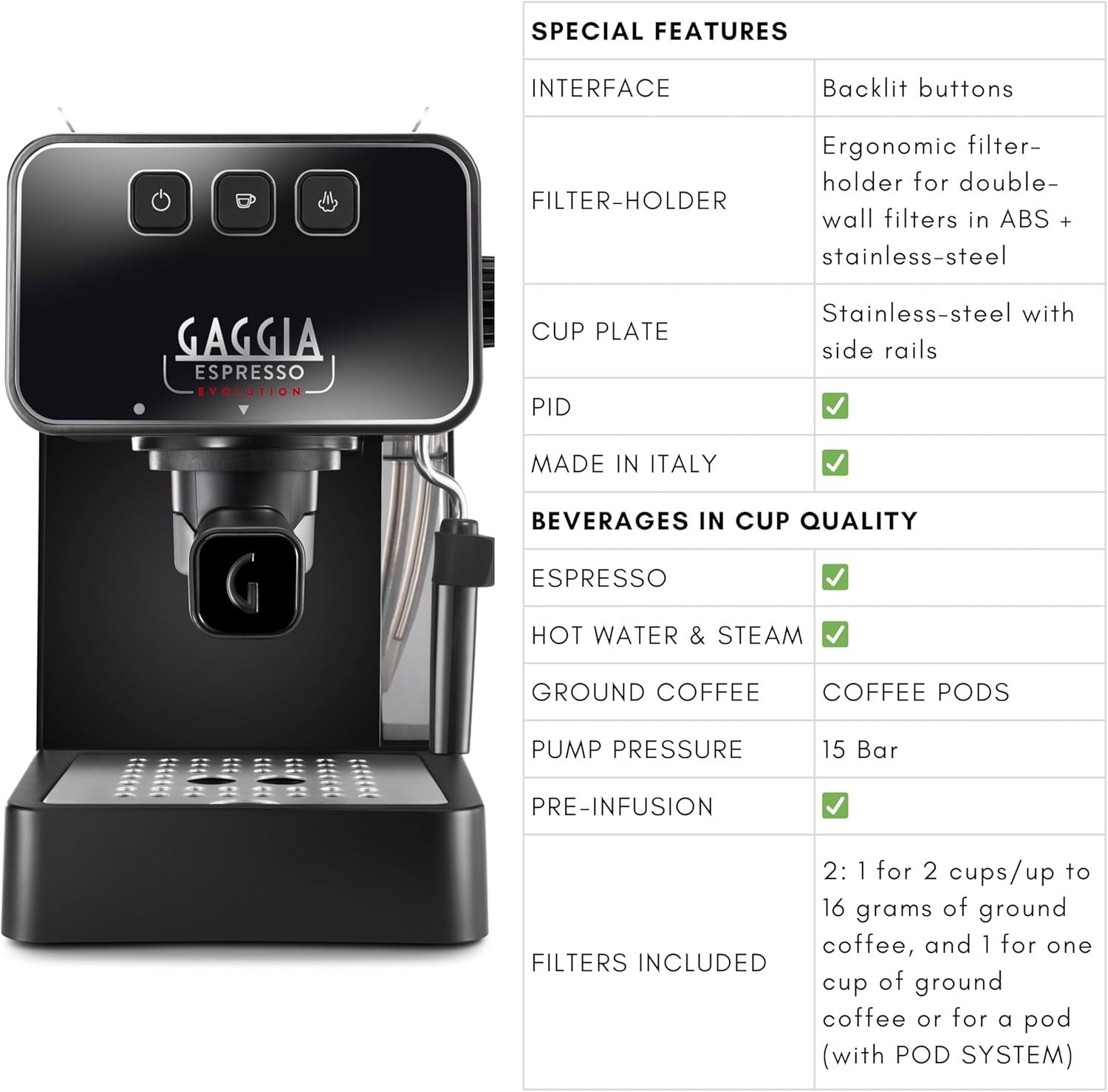 1.2L Manual Espresso Machine | Powerful 1425W | Milk Frother | Café-Style Drinks