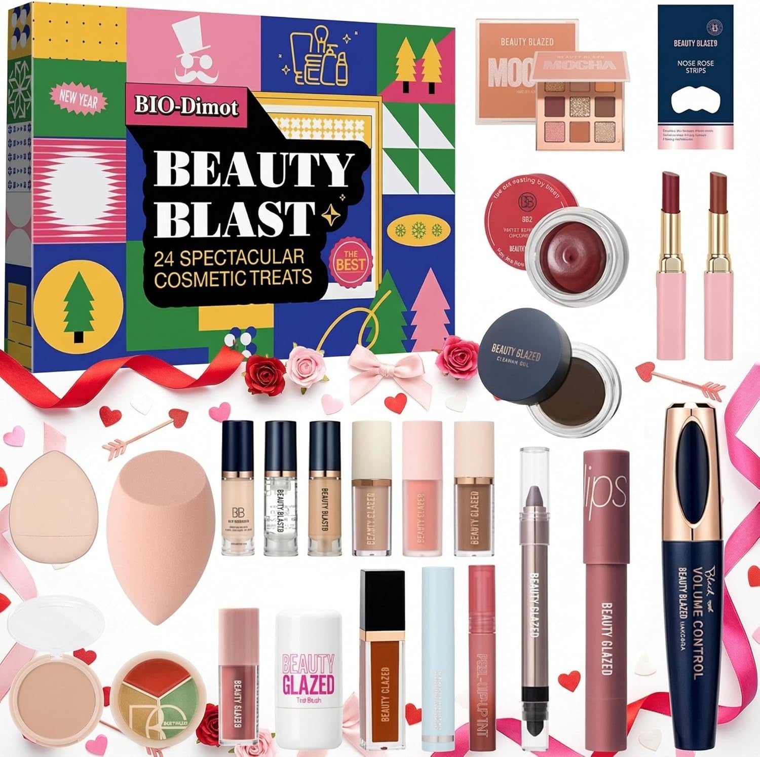 24 Piece Makeup Gift Set All In One Cosmetic Beauty Box Kit