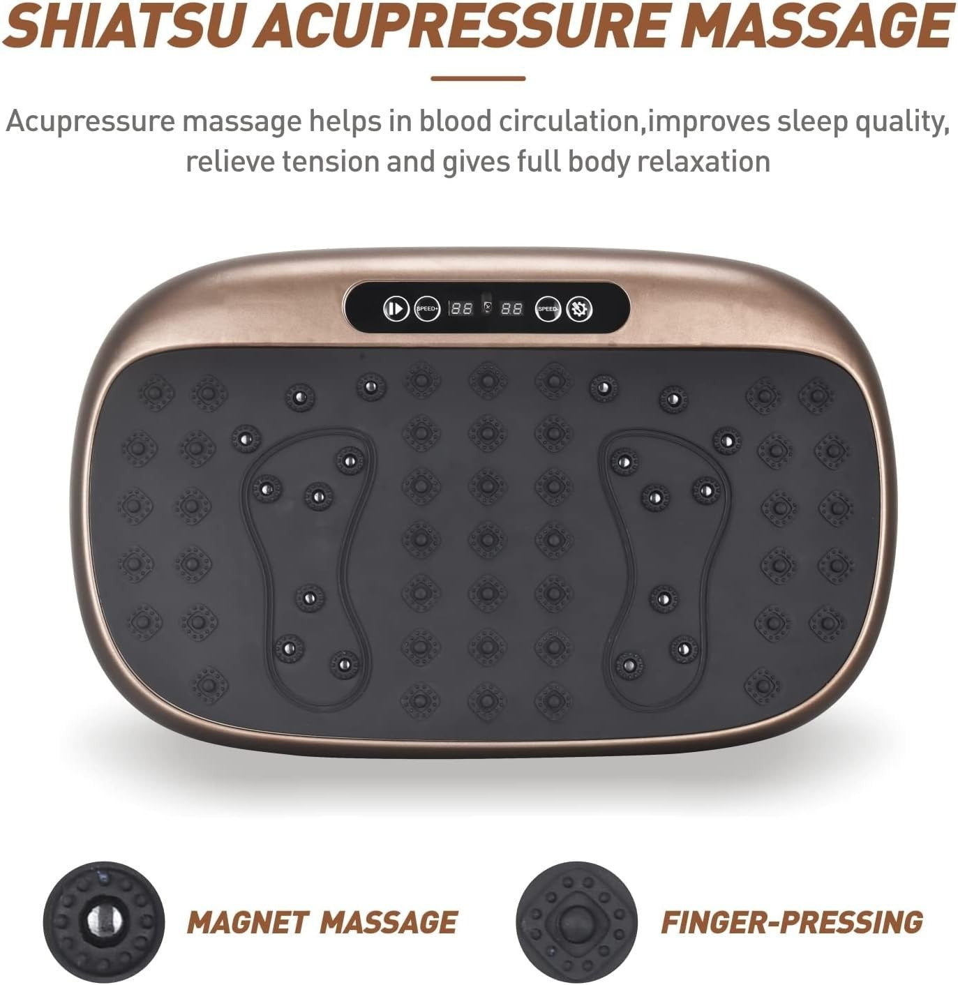 Vibration Plate Exercise Machine Full Body Platform Weight Loss 300lb