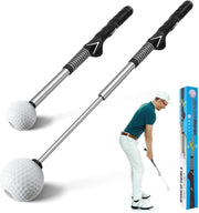 Retractable Golf Swing Trainer RH Click Stick Grip Aid