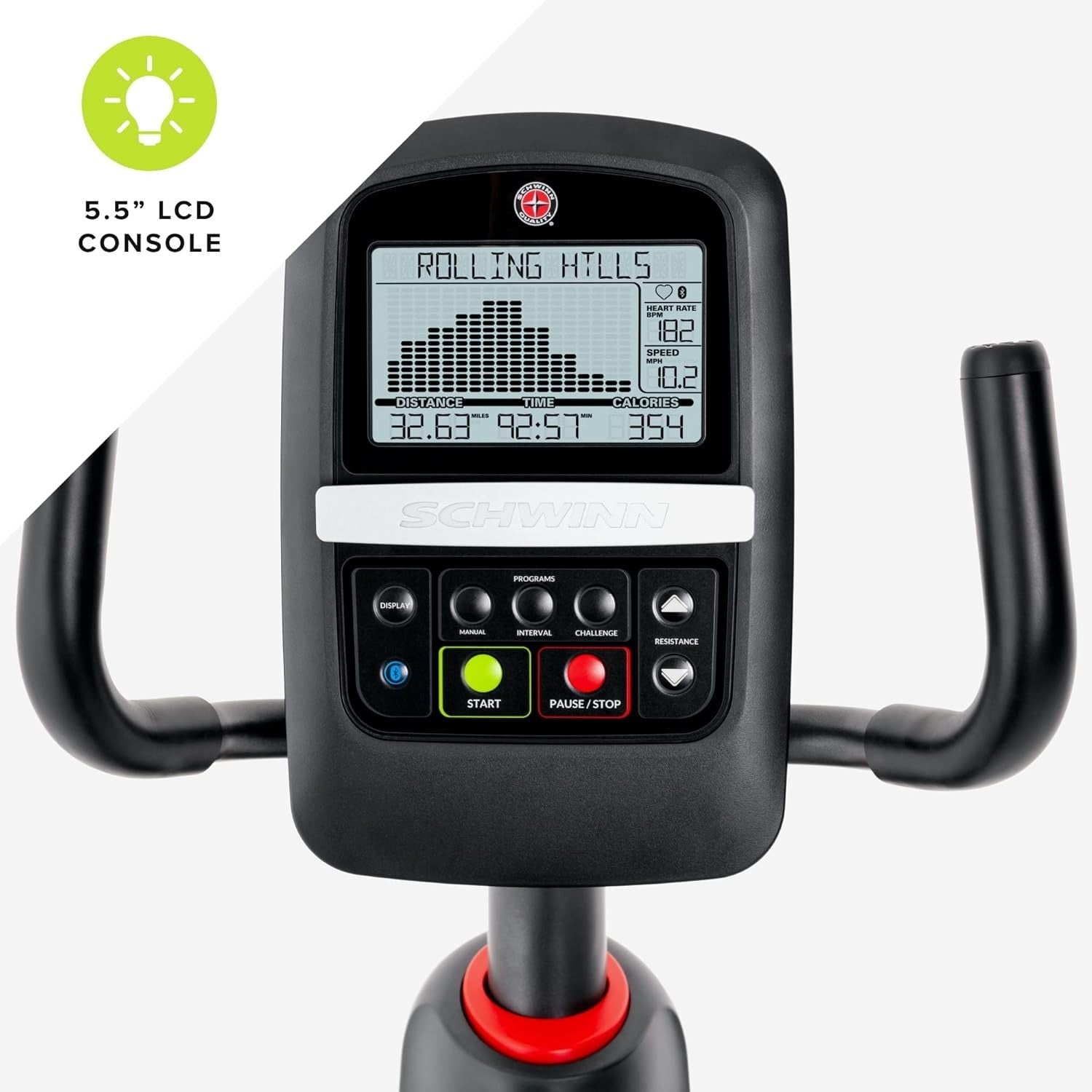 Recumbent Exercise Bike Magnetic Bluetooth LCD Quiet Lumbar Support Home Gym
