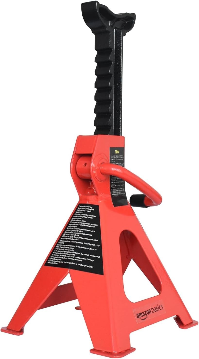 2 Ton Steel Jack Stands Heavy Duty Pair Adjustable Car SUV Support Red Black