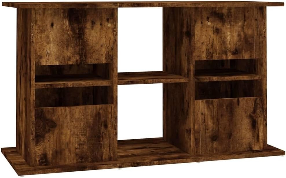 Smoked Oak Fish Tank Stand with Storage Cabinet – Rustic & Durable 81cm