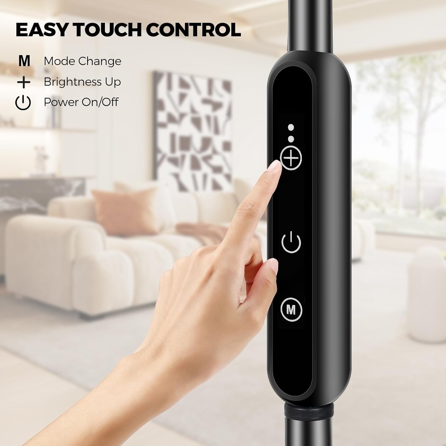LED Floor Lamp Reading Light Touch Dimmable Gooseneck Adjustable Standing Lamp
