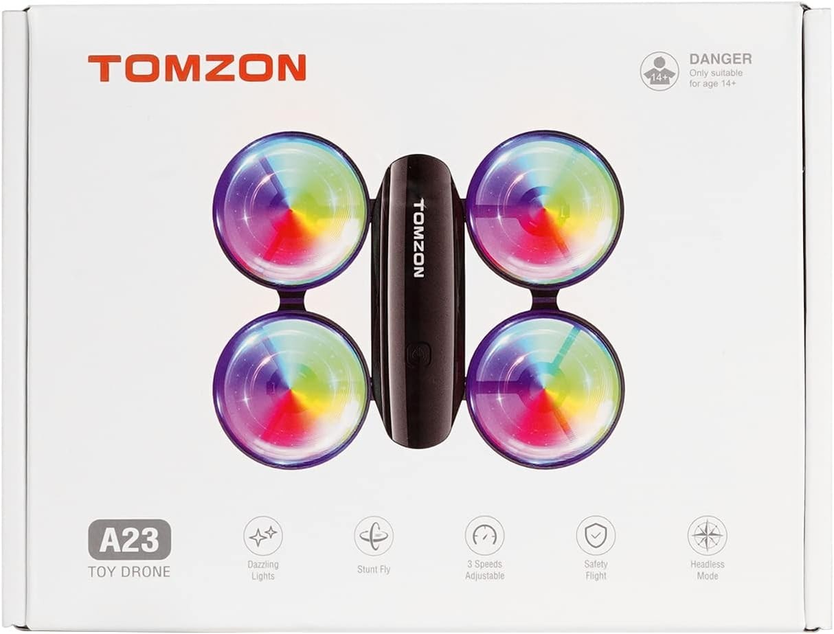 Mini LED Drone for Kids with 3D Flip, 5 Light Modes & 2 Batteries – Blue